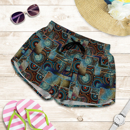 Mosaic Patchwork Pattern Print Women's Shorts
