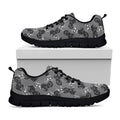 Motorcycle And Angel Pattern Print Black Running Shoes