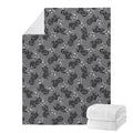 Motorcycle And Angel Pattern Print Blanket