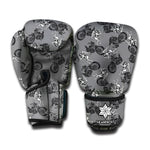 Motorcycle And Angel Pattern Print Boxing Gloves