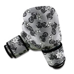 Motorcycle And Angel Pattern Print Boxing Gloves