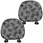 Motorcycle And Angel Pattern Print Car Headrest Covers