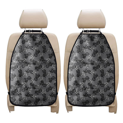 Motorcycle And Angel Pattern Print Car Seat Organizers
