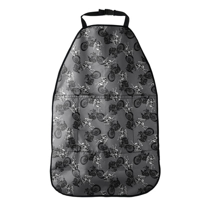 Motorcycle And Angel Pattern Print Car Seat Organizers