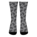 Motorcycle And Angel Pattern Print Crew Socks