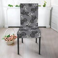 Motorcycle And Angel Pattern Print Dining Chair Slipcover