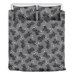 Motorcycle And Angel Pattern Print Duvet Cover Bedding Set
