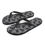 Motorcycle And Angel Pattern Print Flip Flops