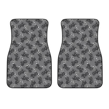 Motorcycle And Angel Pattern Print Front Car Floor Mats
