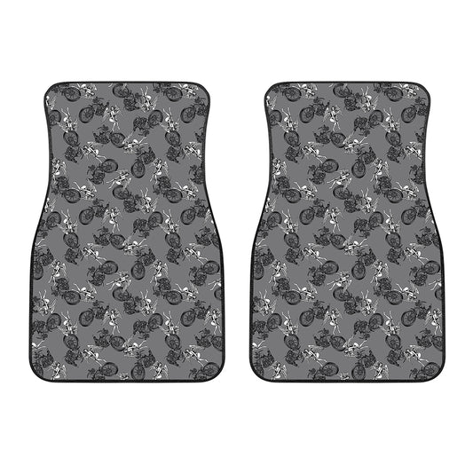 Motorcycle And Angel Pattern Print Front Car Floor Mats