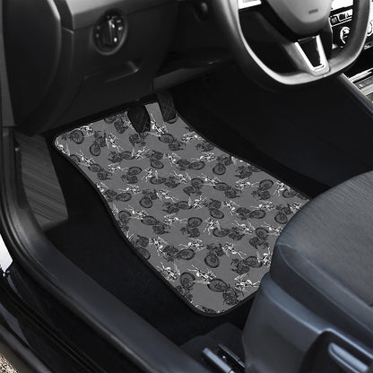 Motorcycle And Angel Pattern Print Front Car Floor Mats