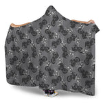 Motorcycle And Angel Pattern Print Hooded Blanket