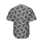 Motorcycle And Angel Pattern Print Men's Baseball Jersey