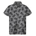 Motorcycle And Angel Pattern Print Men's Short Sleeve Shirt