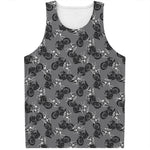 Motorcycle And Angel Pattern Print Men's Tank Top
