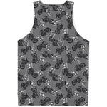 Motorcycle And Angel Pattern Print Men's Tank Top