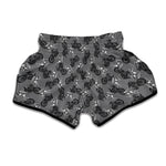 Motorcycle And Angel Pattern Print Muay Thai Boxing Shorts
