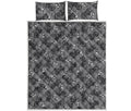 Motorcycle And Angel Pattern Print Quilt Bed Set