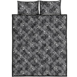 Motorcycle And Angel Pattern Print Quilt Bed Set