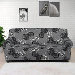 Motorcycle And Angel Pattern Print Sofa Cover
