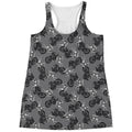 Motorcycle And Angel Pattern Print Women's Racerback Tank Top