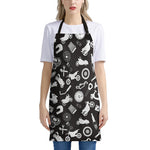 Motorcycle Equipment Pattern Print Apron