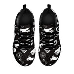 Motorcycle Equipment Pattern Print Black Sneakers