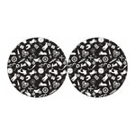 Motorcycle Equipment Pattern Print Car Coasters