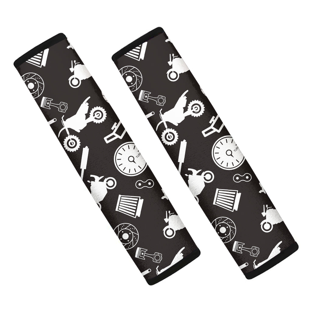 Motorcycle Equipment Pattern Print Car Seat Belt Covers
