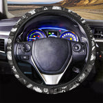 Motorcycle Equipment Pattern Print Car Steering Wheel Cover