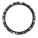 Motorcycle Equipment Pattern Print Car Steering Wheel Cover