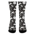 Motorcycle Equipment Pattern Print Crew Socks