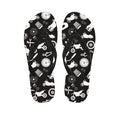 Motorcycle Equipment Pattern Print Flip Flops