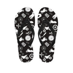 Motorcycle Equipment Pattern Print Flip Flops