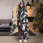 Motorcycle Equipment Pattern Print Hooded Blanket