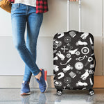 Motorcycle Equipment Pattern Print Luggage Cover