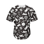 Motorcycle Equipment Pattern Print Men's Baseball Jersey
