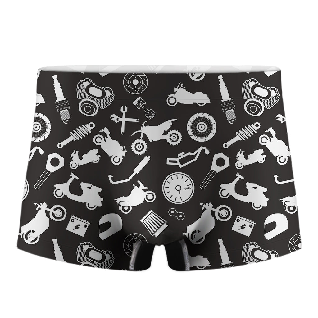 Motorcycle Equipment Pattern Print Men's Boxer Briefs