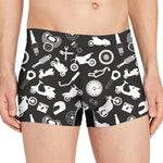 Motorcycle Equipment Pattern Print Men's Boxer Briefs