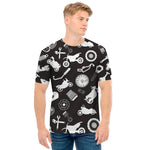 Motorcycle Equipment Pattern Print Men's T-Shirt