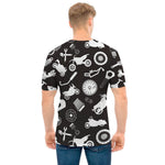 Motorcycle Equipment Pattern Print Men's T-Shirt