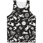 Motorcycle Equipment Pattern Print Men's Tank Top