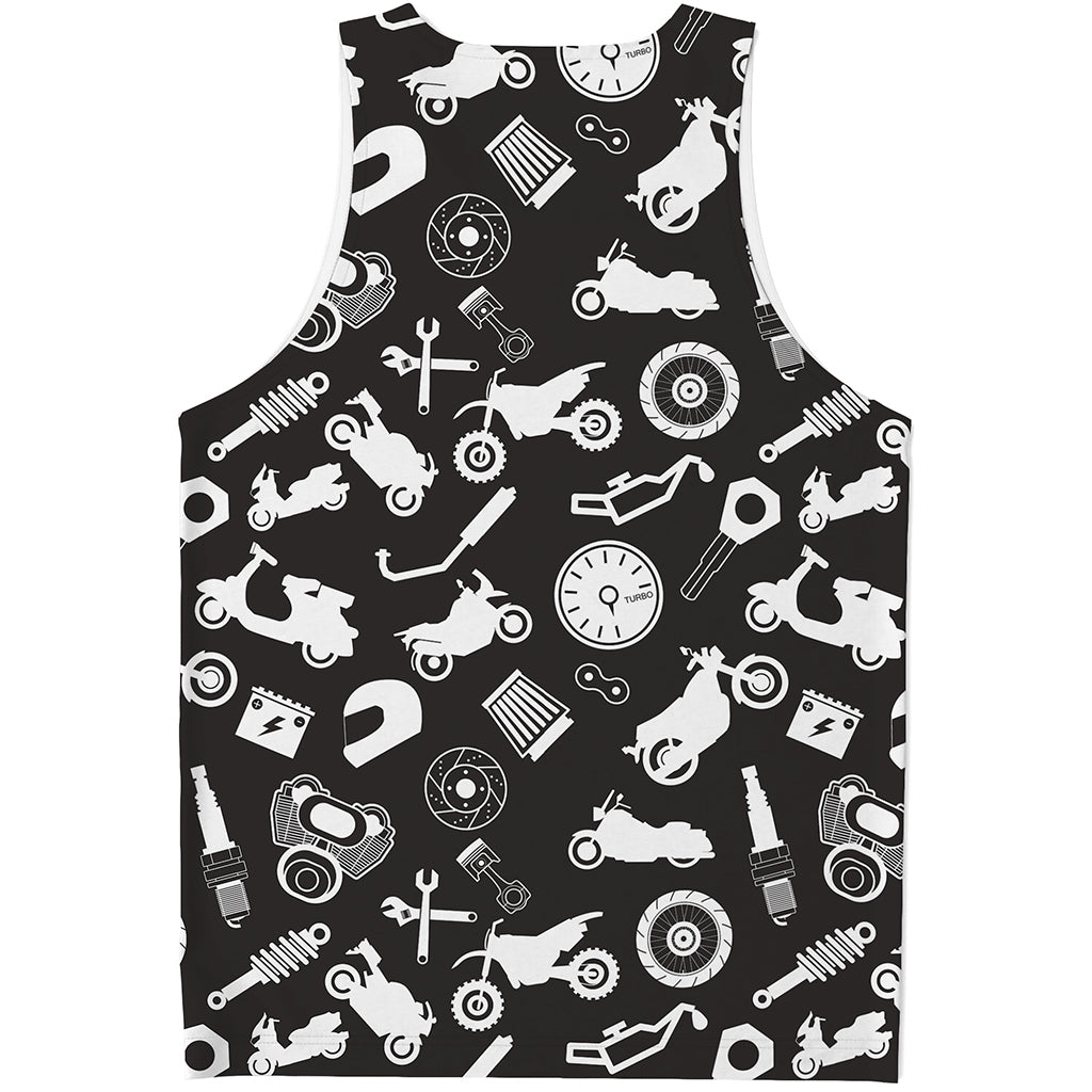 Motorcycle Equipment Pattern Print Men's Tank Top