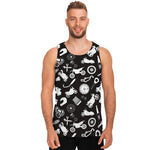 Motorcycle Equipment Pattern Print Men's Tank Top