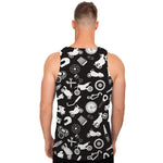 Motorcycle Equipment Pattern Print Men's Tank Top