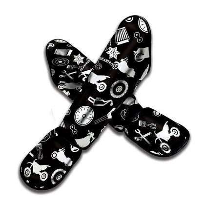 Motorcycle Equipment Pattern Print Muay Thai Shin Guard