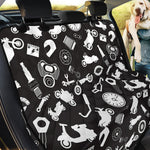 Motorcycle Equipment Pattern Print Pet Car Back Seat Cover