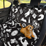 Motorcycle Equipment Pattern Print Pet Car Back Seat Cover