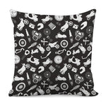Motorcycle Equipment Pattern Print Pillow Cover