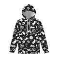 Motorcycle Equipment Pattern Print Pullover Hoodie